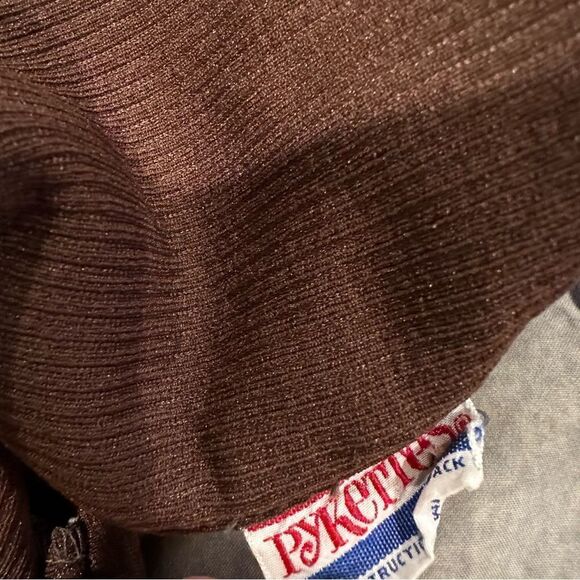 Vintage unisex 70s Pykettes shirt jacket / cardigan style top w/collar & zipper - Picture 11 of 14